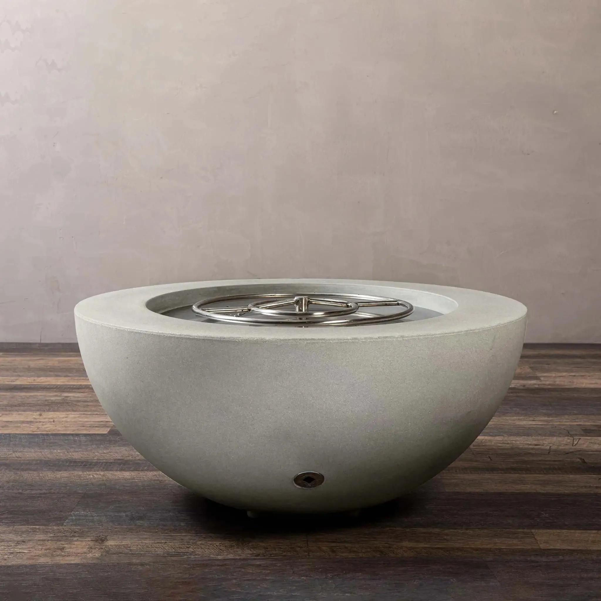 Gravity 36" W Natural Gray Round Concrete CSA Electronic Ignition High/Low Propane Gas Fire Pit - SD-FP-GRAV-3616-NATG-ELECCSAHL-LP by Starfire Designs