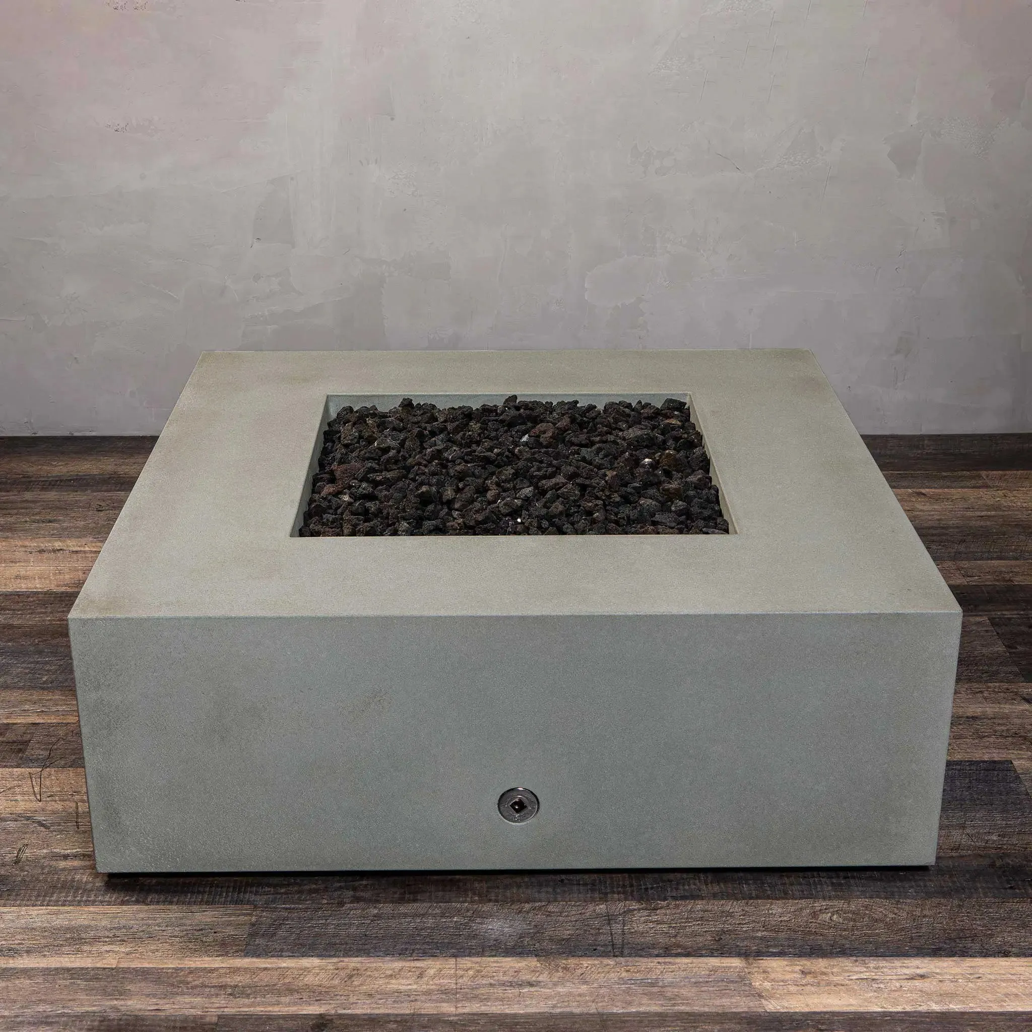 Gravity 45" W Beige Square Concrete CSA Electronic Ignition On/Off Propane Gas Fire Pit - SD-FP-GRAV-454516-BEIG-ELECCSAOO-LP by Starfire Designs