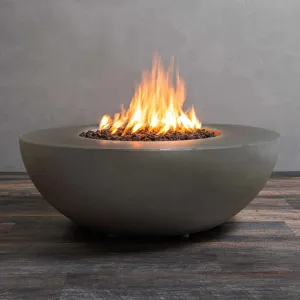 Gravity 45" W Brown Round Concrete PowerGlow Electronic Ignition Natural Gas Fire Pit - SD-FP-GRAV-4516-BRN-POWERGLOW-NG by Starfire Designs