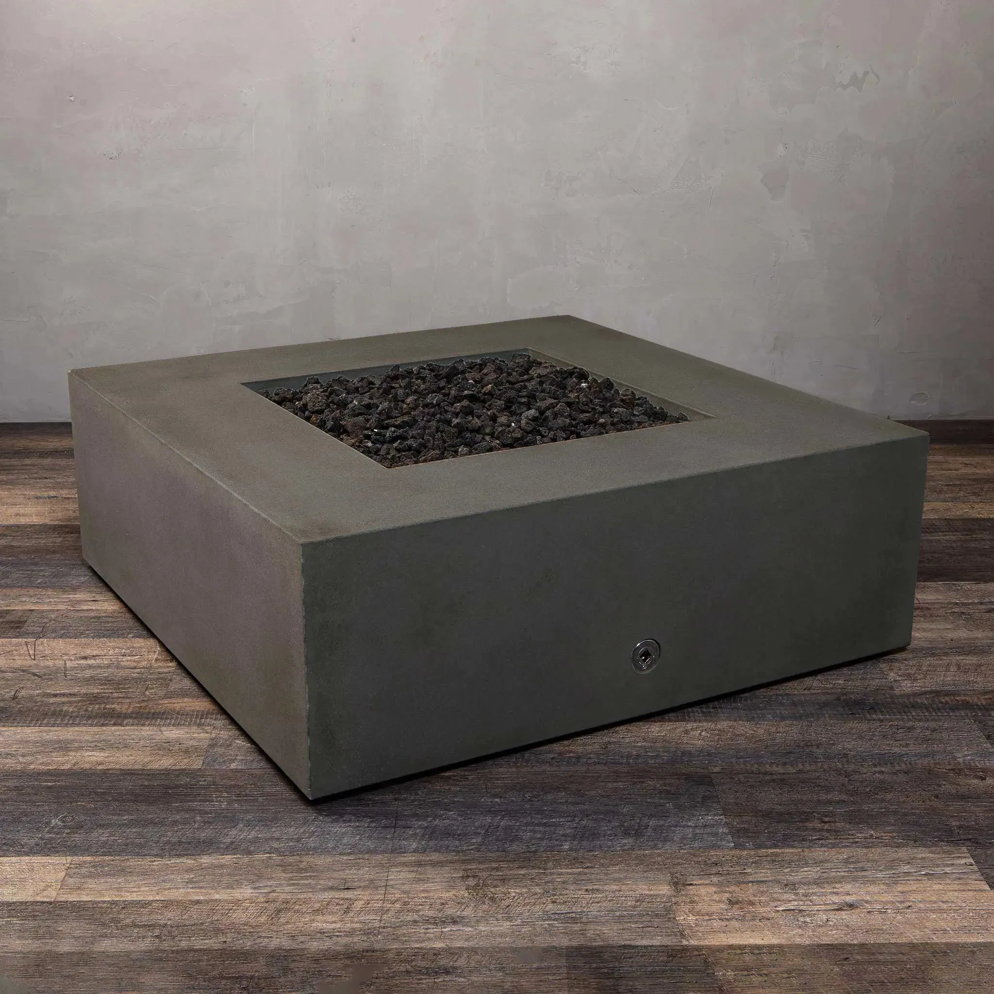 Gravity 45" W Brown Square Concrete CSA Electronic Ignition On/Off Natural Gas Fire Pit - SD-FP-GRAV-454516-BRN-ELECCSAOO-NG by Starfire Designs