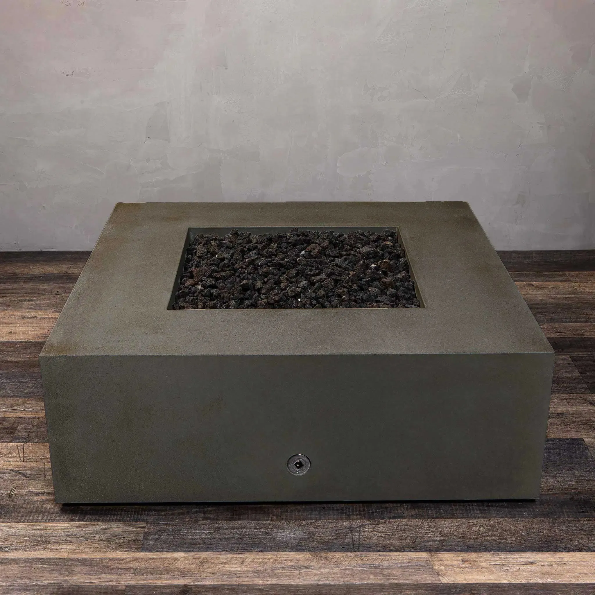 Gravity 45" W Brown Square Concrete CSA Electronic Ignition On/Off Natural Gas Fire Pit - SD-FP-GRAV-454516-BRN-ELECCSAOO-NG by Starfire Designs