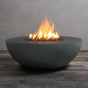Gravity 45" W Graphite Round Concrete CSA Electronic Ignition High/Low Natural Gas Fire Pit - SD-FP-GRAV-4516-GRPH-ELECCSAHL-NG by Starfire Designs