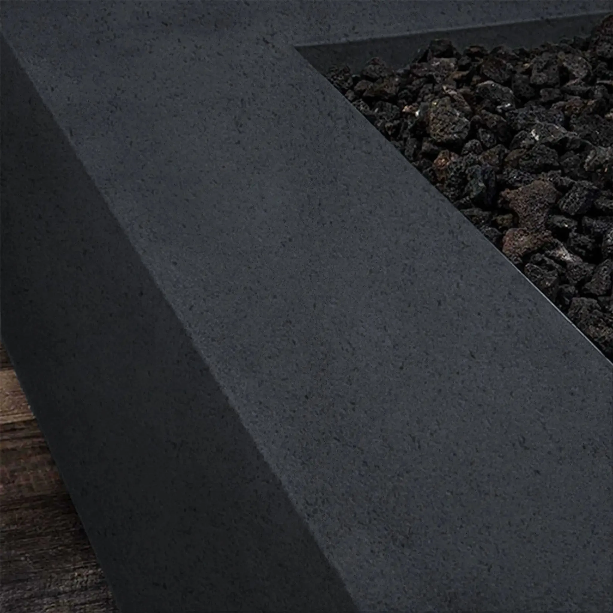 Gravity - Rustic 36" W Graphite Square Concrete CSA Electronic Ignition High/Low Natural Gas Fire Pit - SD-FP-TRAV-363616-GRPH-ELECCSAHL-NG by Starfire Designs