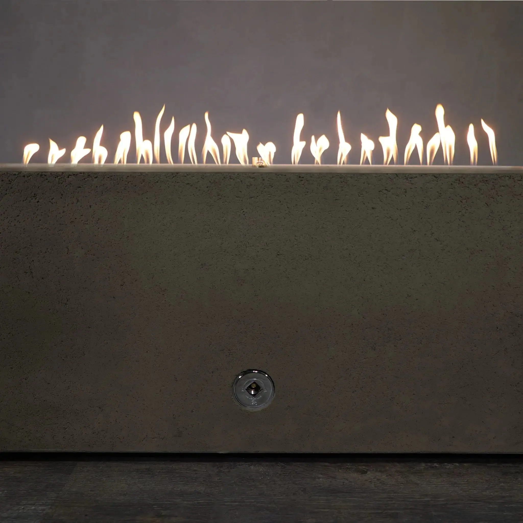 Gravity - Rustic 60" W x 32" L Brown Rectangle Concrete CSA Electronic Ignition On/Off Natural Gas Fire Pit - SD-FP-TRAV-603216-BRN-ELECCSAOO-NG by Starfire Designs