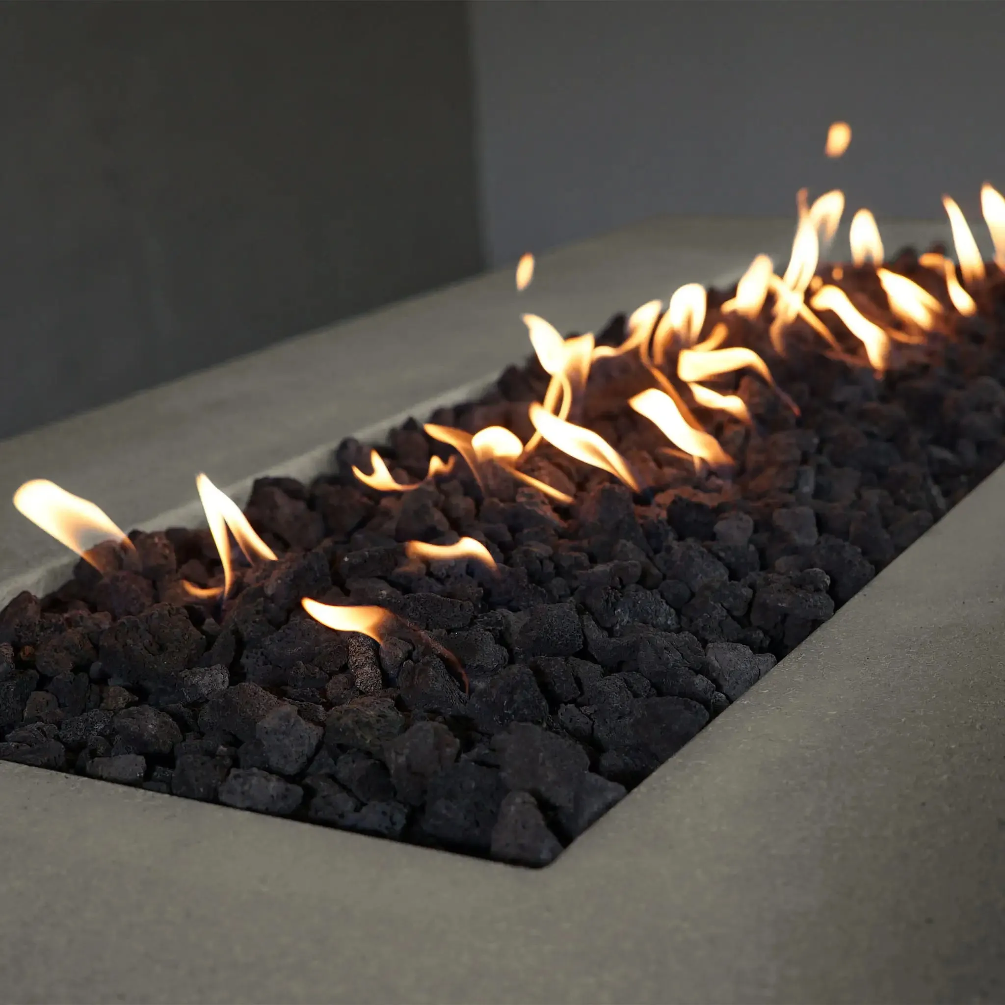 Gravity - Rustic 72" W x 38" L Beige Rectangle Concrete Match Lit Natural Gas Fire Pit - SD-FP-TRAV-723816-BEIG-ML by Starfire Designs