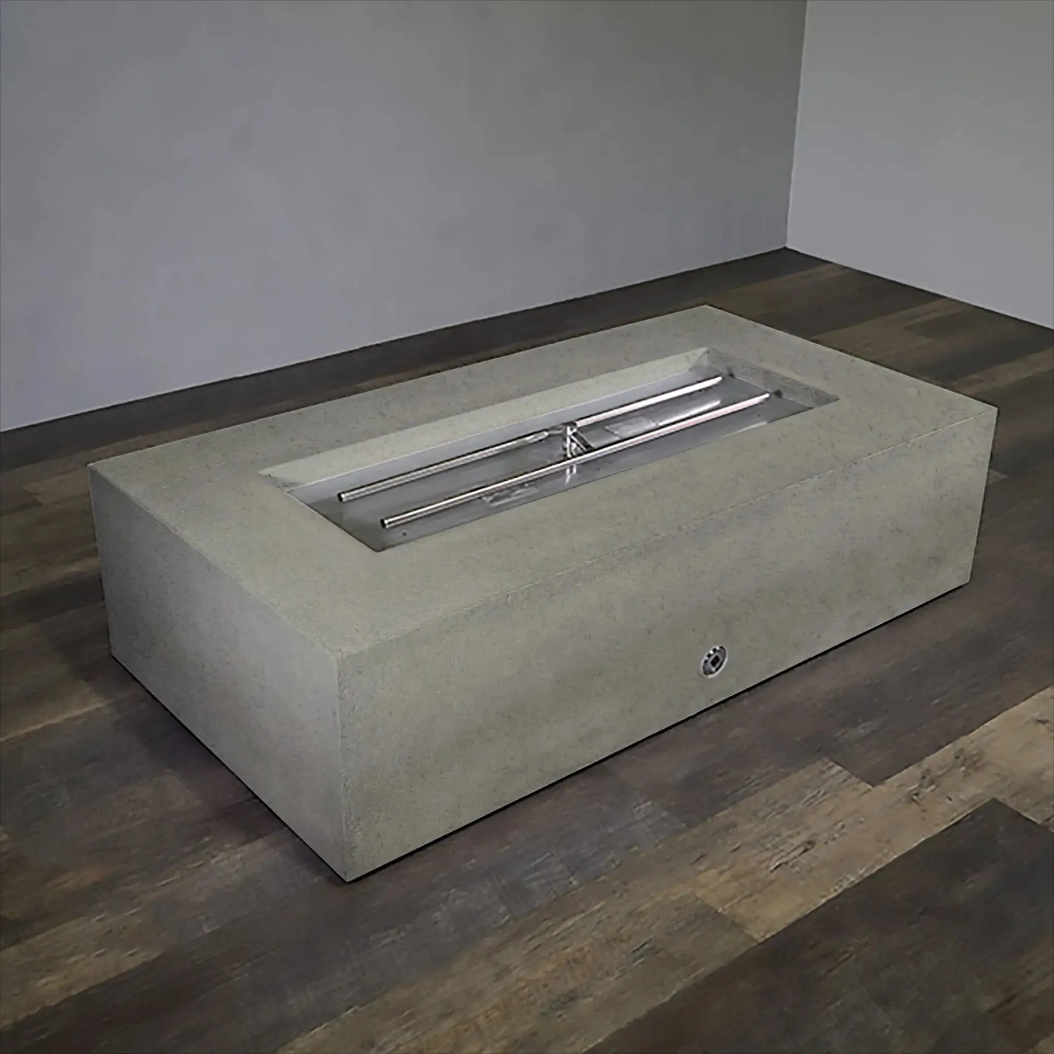 Gravity - Rustic 72" W x 38" L Beige Rectangle Concrete Match Lit Natural Gas Fire Pit - SD-FP-TRAV-723816-BEIG-ML by Starfire Designs