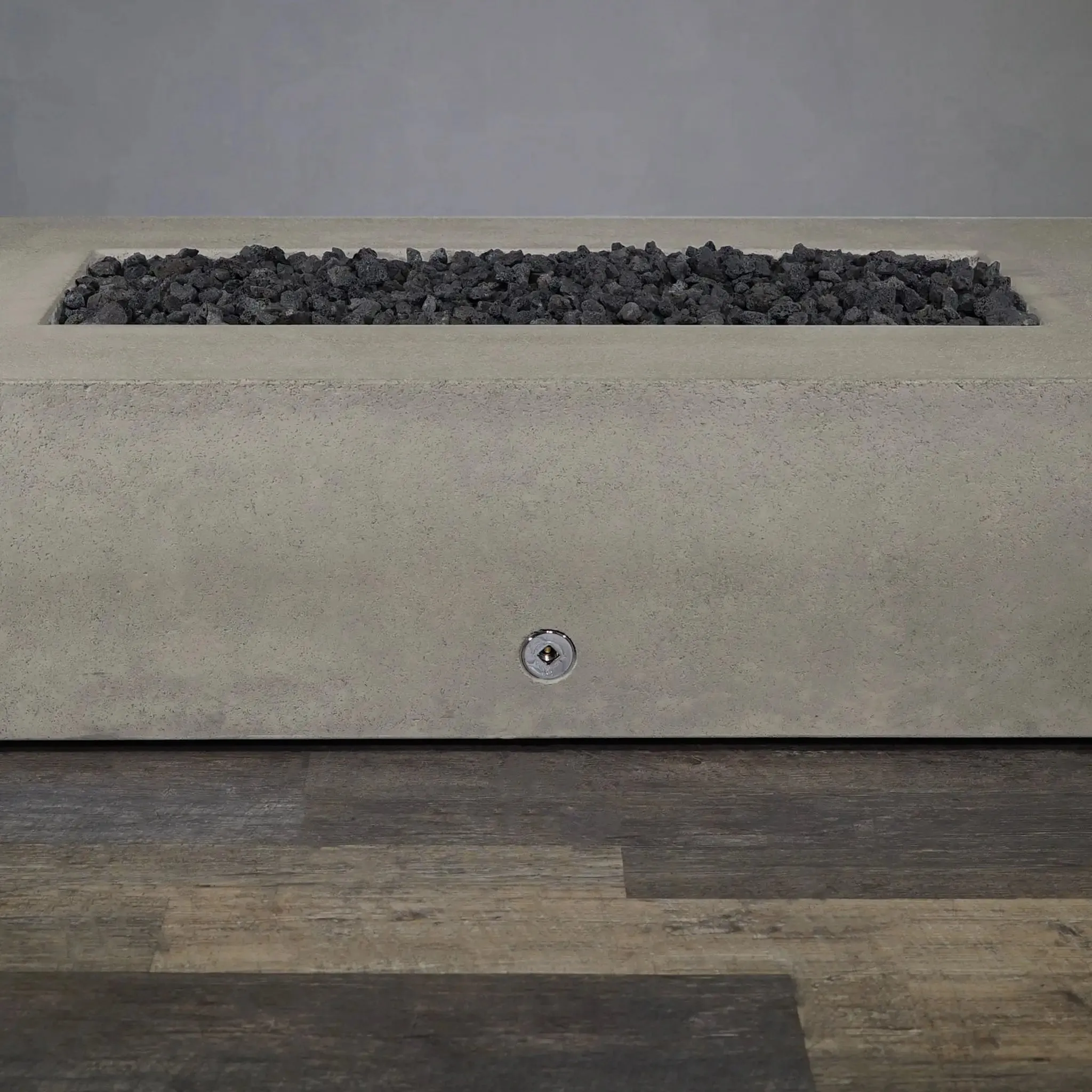 Gravity - Rustic 72" W x 38" L Beige Rectangle Concrete Match Lit Natural Gas Fire Pit - SD-FP-TRAV-723816-BEIG-ML by Starfire Designs