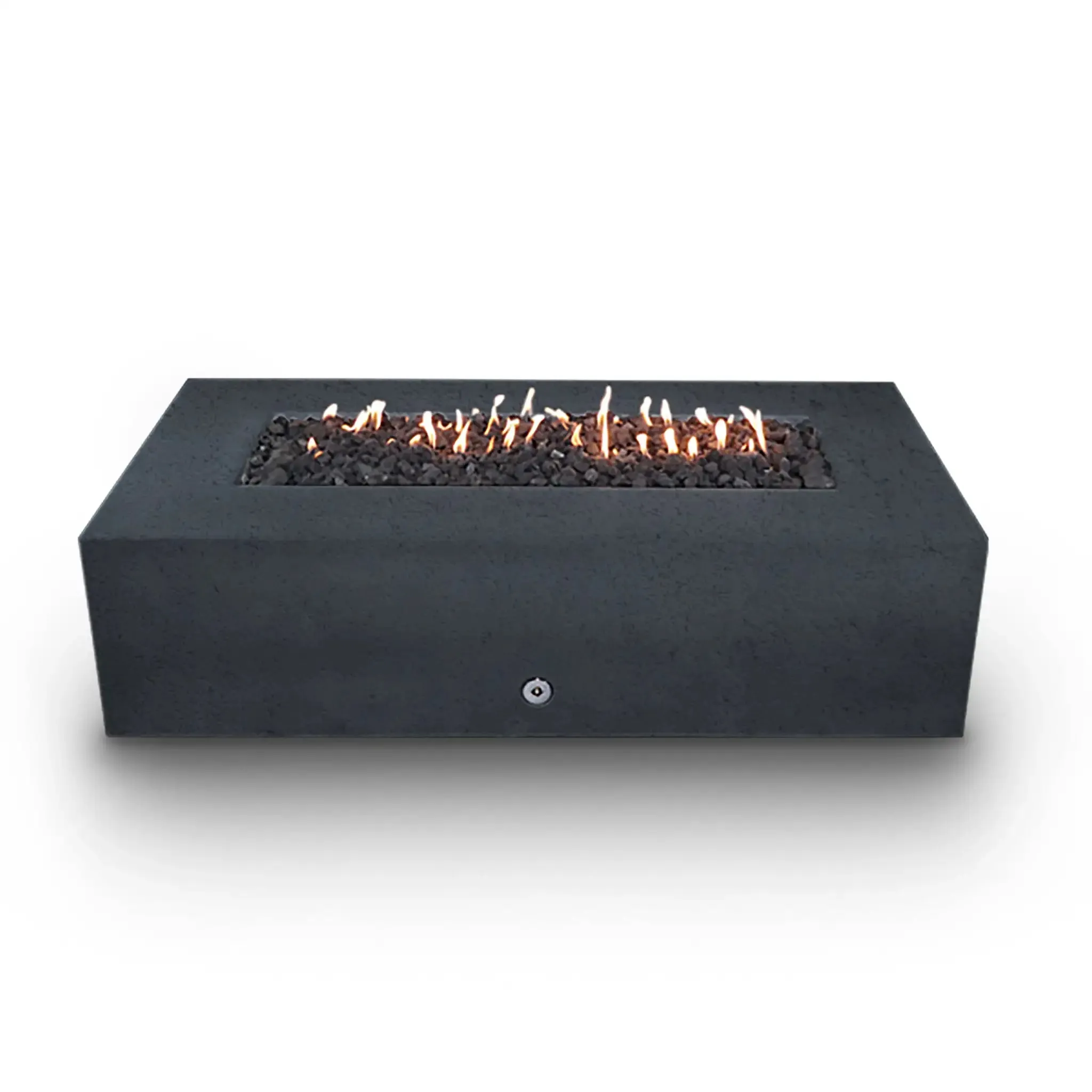 Gravity - Rustic 72" W x 38" L Graphite Rectangle Concrete CSA Electronic Ignition On/Off Propane Gas Fire Pit - SD-FP-TRAV-723816-GRPH-ELECCSAOO-LP by Starfire Designs