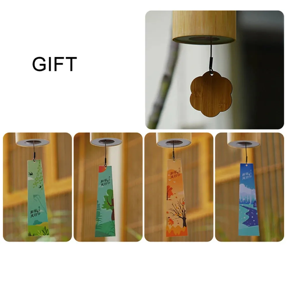 Healing Wind Chimes Bamboo Chord Handmade Musical Windchime
