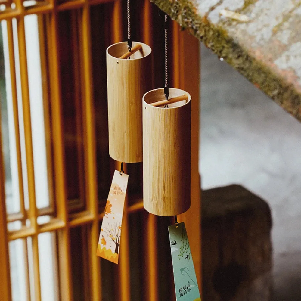 Healing Wind Chimes Bamboo Chord Handmade Musical Windchime