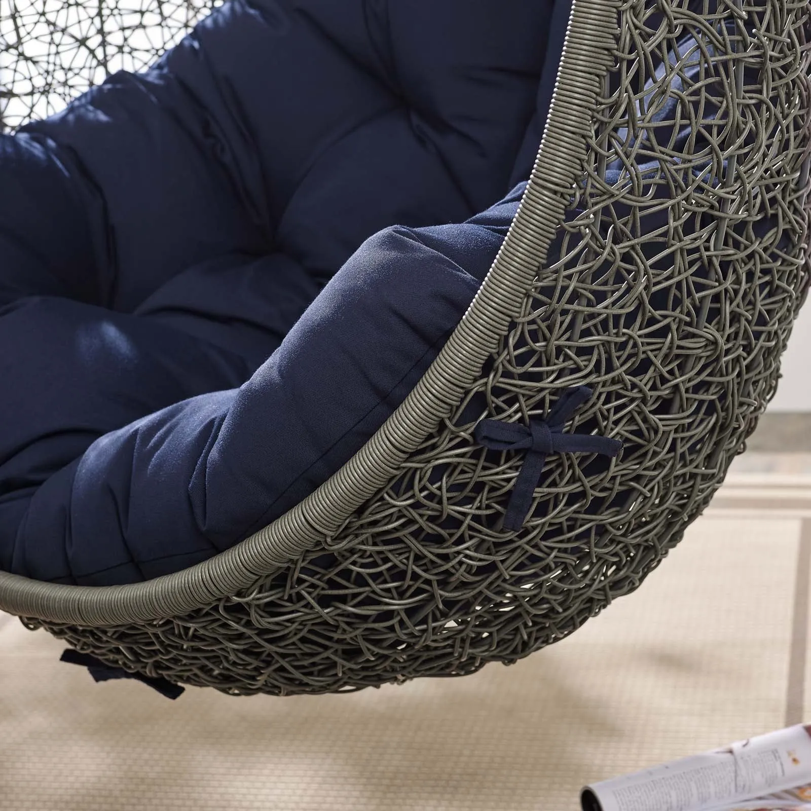 Hide Outdoor Patio Sunbrella® Swing Chair With Stand by Modway