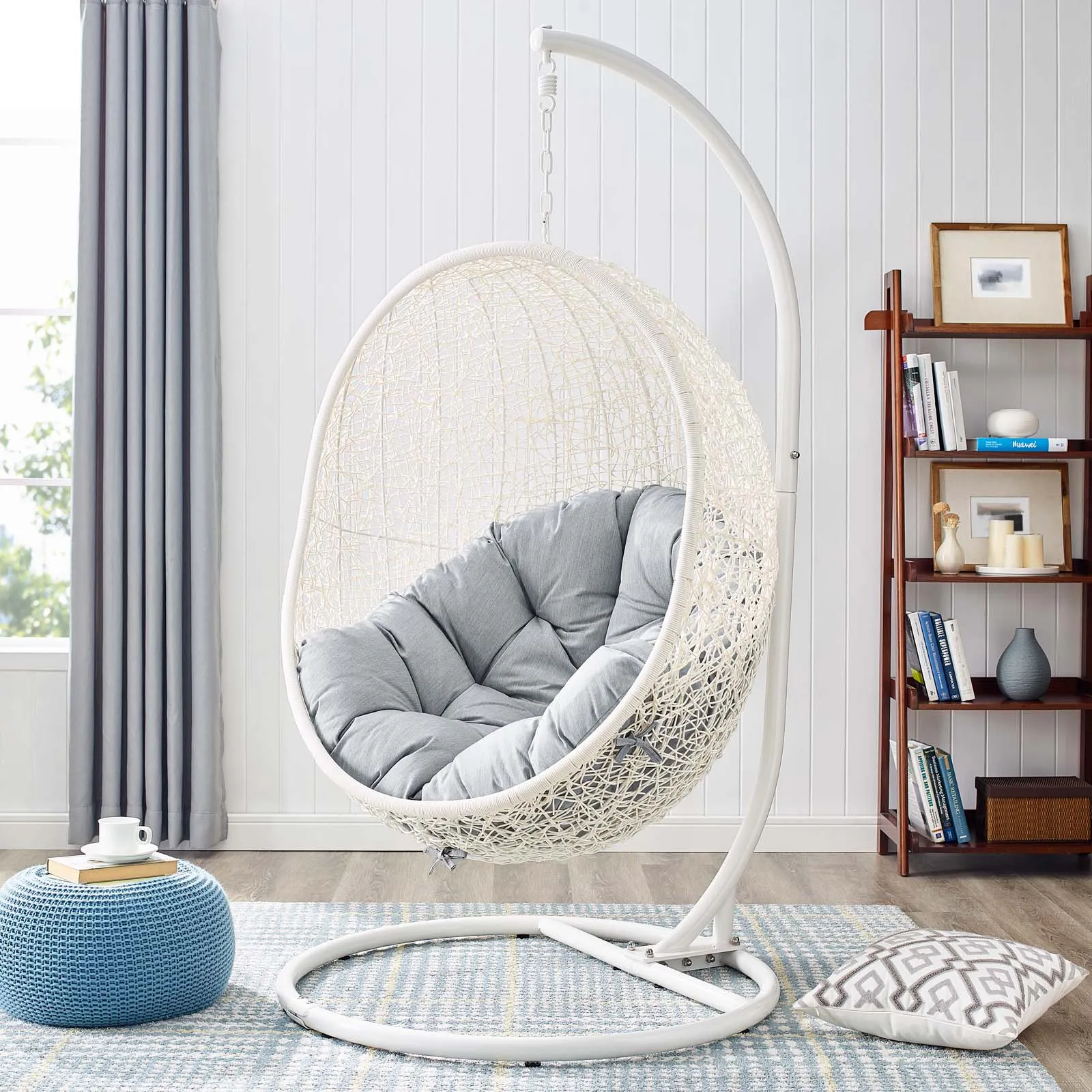 Hide Outdoor Patio Sunbrella® Swing Chair With Stand by Modway