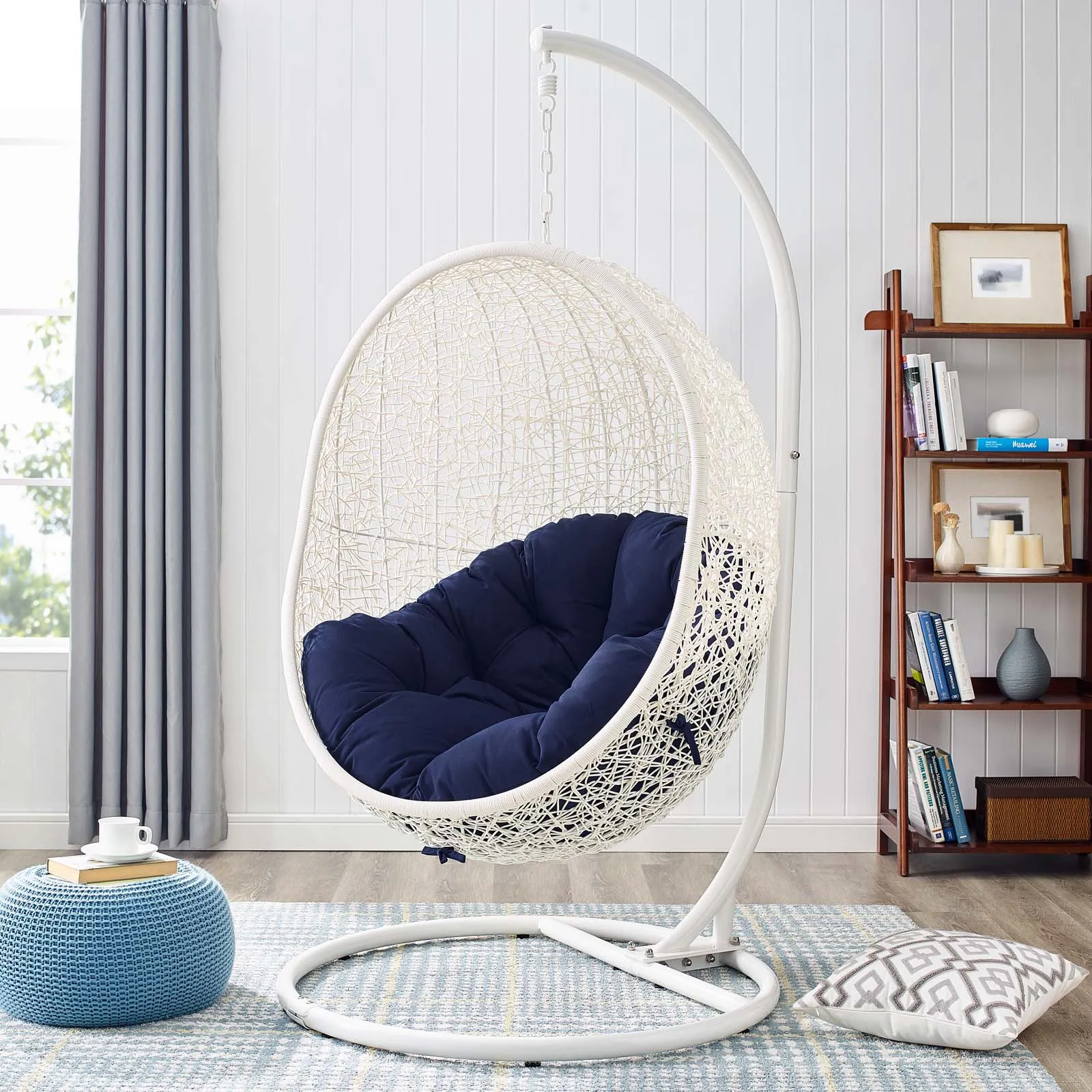 Hide Outdoor Patio Sunbrella® Swing Chair With Stand by Modway