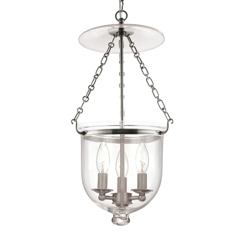 Hudson Valley Lighting Hampton 25" 3 Light Pendant Polished Nickel - 254-PN-C1