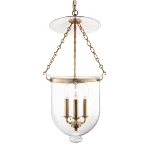 Hudson Valley Lighting Hampton 25" 3 Light Pendant Polished Nickel - 254-PN-C1