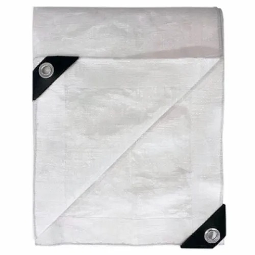 ITM HD-GT-FR-1220 12' ft x 20' ft White Heavy Duty Fire Resistant Tarp - Quantity of 4