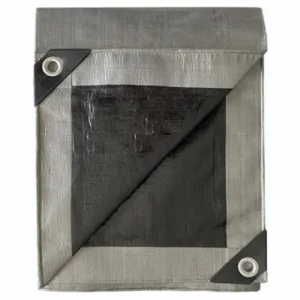 ITM HD-GT-SB-1620 16' x 20' Silver & Black Polyethylene Storage Tarp Cover - Quantity of 4