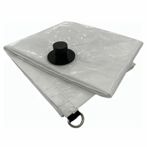 ITM HD-LT-WW-0505 5' ft x 5' ft White Emergency Roof Leak Diverter Tarp With Drain - Quantity of 5