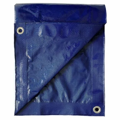 ITM MD-GT-BB-1620 16' x 20' Blue Polyethylene Storage Tarp Cover With Grommets - Quantity of 2