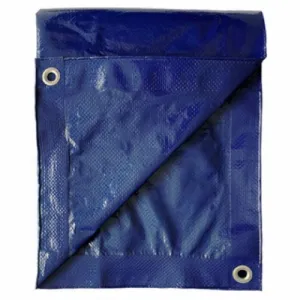 ITM MD-GT-BB-1620 16' x 20' Blue Polyethylene Storage Tarp Cover With Grommets - Quantity of 2