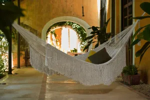 Ivory Cascade, Hand Woven  Rope Authentic Mexican Hammock - LImited edition