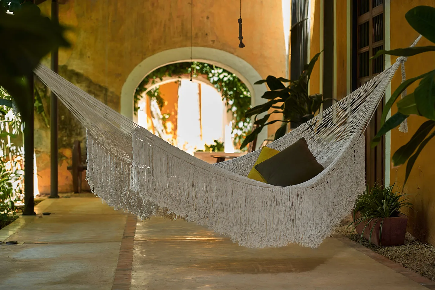Ivory Cascade, Hand Woven  Rope Authentic Mexican Hammock - LImited edition