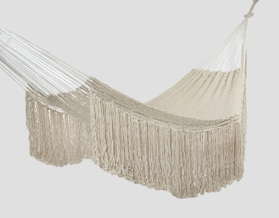 Ivory Cascade, Hand Woven  Rope Authentic Mexican Hammock - LImited edition