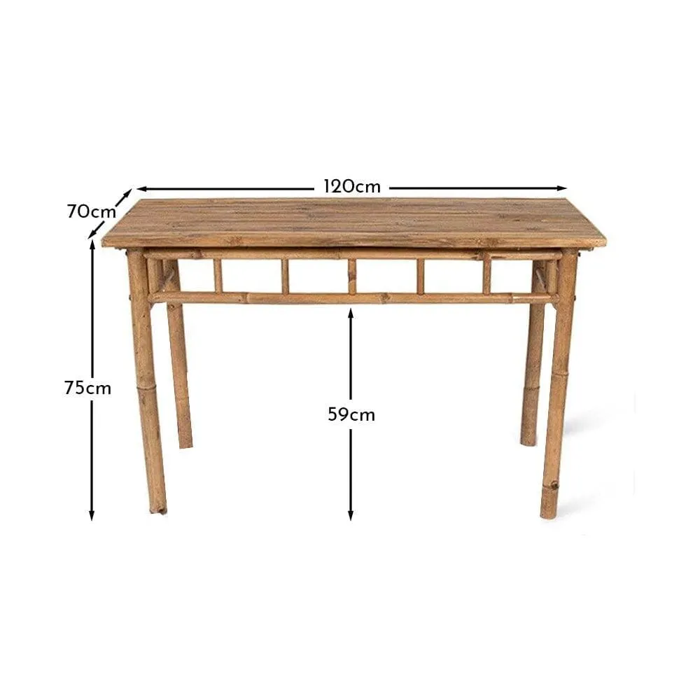 Lila Bamboo Garden Dining Table - 120cm