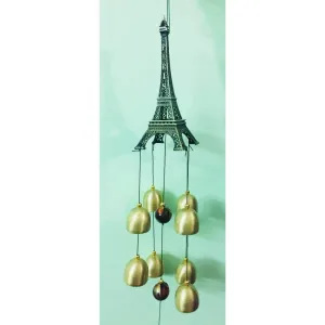 Linquard Collection Store Metal Positive Energy Wind Chimes for Balcony Bedroom with Great Sound in Pyramid Look Copper for Home Decor & Living Room
