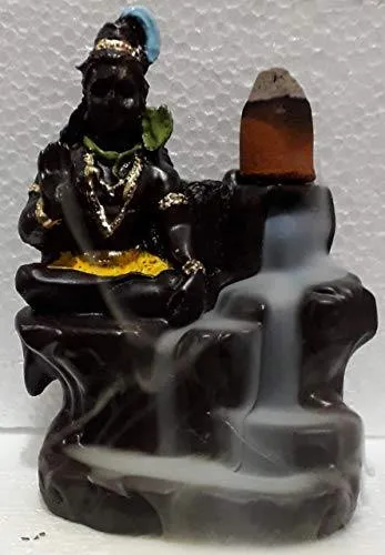 Lord Shiva Smoke Fountain/Incense Burner/Backflow Incense/Idol Gift Item/Gift Item with Free 10 Smoke Back Flow Scented Cone Incense