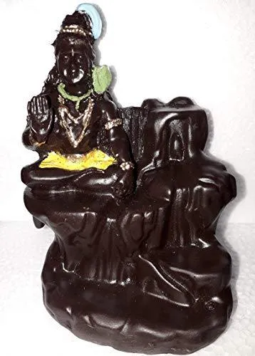 Lord Shiva Smoke Fountain/Incense Burner/Backflow Incense/Idol Gift Item/Gift Item with Free 10 Smoke Back Flow Scented Cone Incense