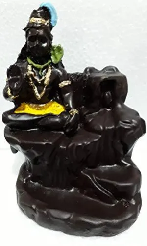 Lord Shiva Smoke Fountain/Incense Burner/Backflow Incense/Idol Gift Item/Gift Item with Free 10 Smoke Back Flow Scented Cone Incense