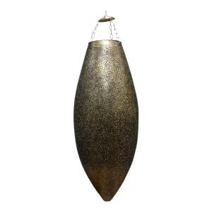Moroccan Brass Teardrop Lantern - Large