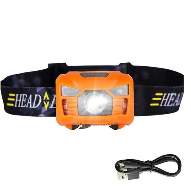 Motion Sensor Headlamp 5W Light Multi-Angle Light Adjustable Strap