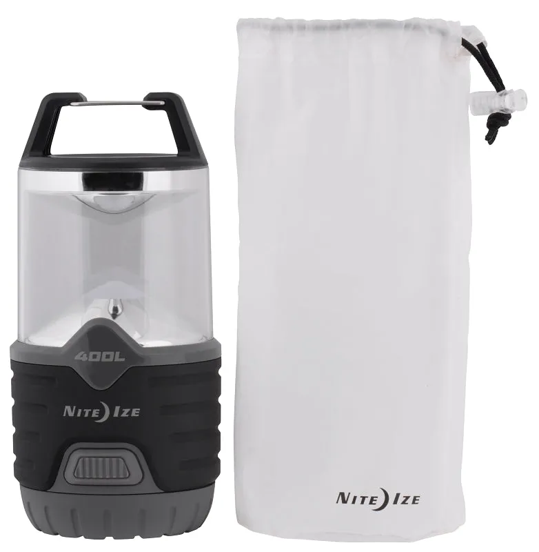 Nite Ize Radiant Series R400L-09-R8 Lantern, LED Lamp, White Light, Plastic, Gray :EA: QUANTITY: 1