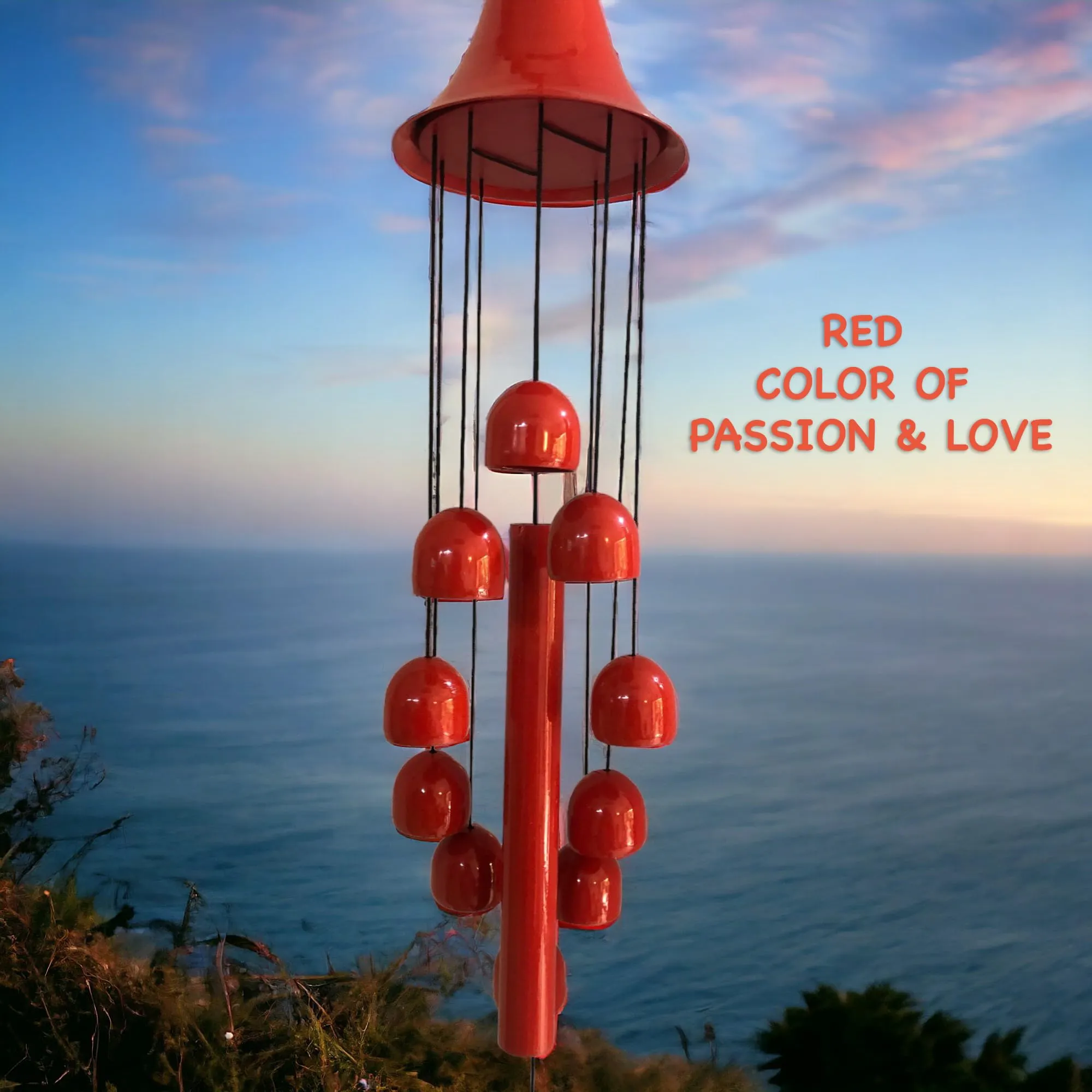 PARADIGM PICTURES 10 Bells Wind Chime for Home Decor Good Luck Gift Positivity Vastu Correction