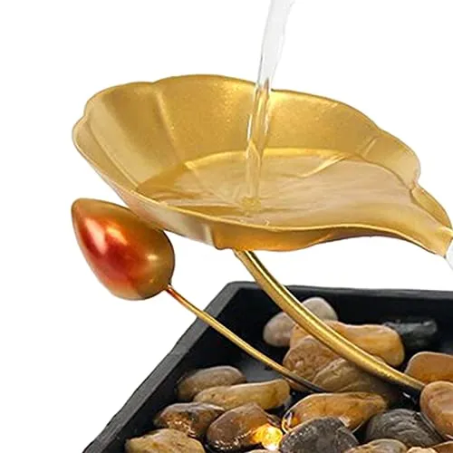 Pinakine® 2 Tiers Tabletop Fountain Tabletop Waterfall Cascading for Office Decoration Butterfly|53083756PNKL
