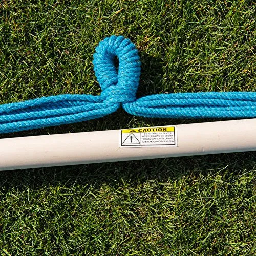PRIME GARDEN SEASIDE STRIPE SOFT COMFORT HANGING ROPE HAMMOCK CHAIR FOR ANY INDOOR OR OUTDOOR SPACES -- MAX. 275 LBS/SEASIDE BLUE STRIPE