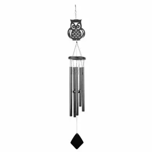 Red Carpet Studios Owl Shadow Wind Chime - Musical Garden Lawn Ornament