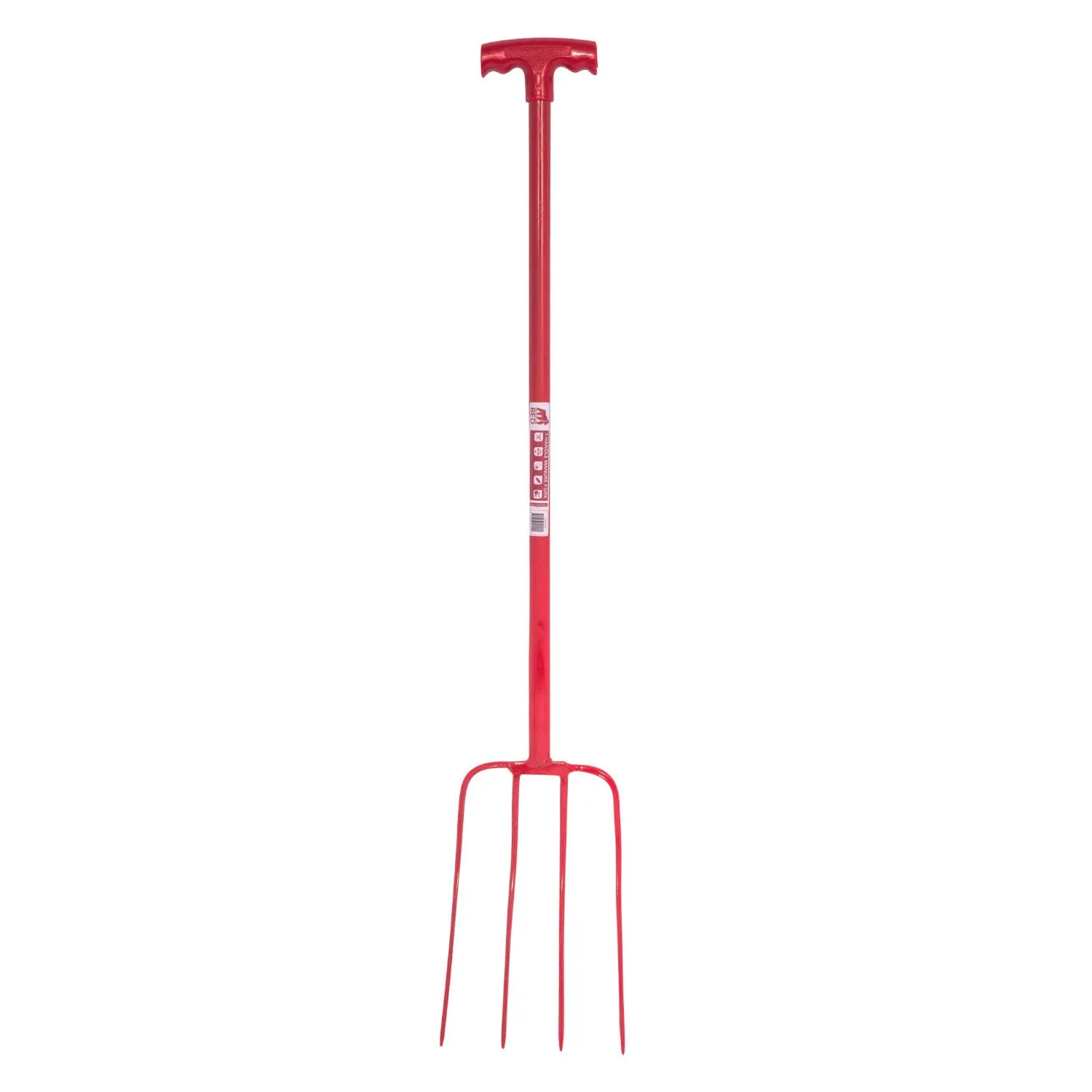 Red Gorilla 4-Prong T-Handle Manure Fork