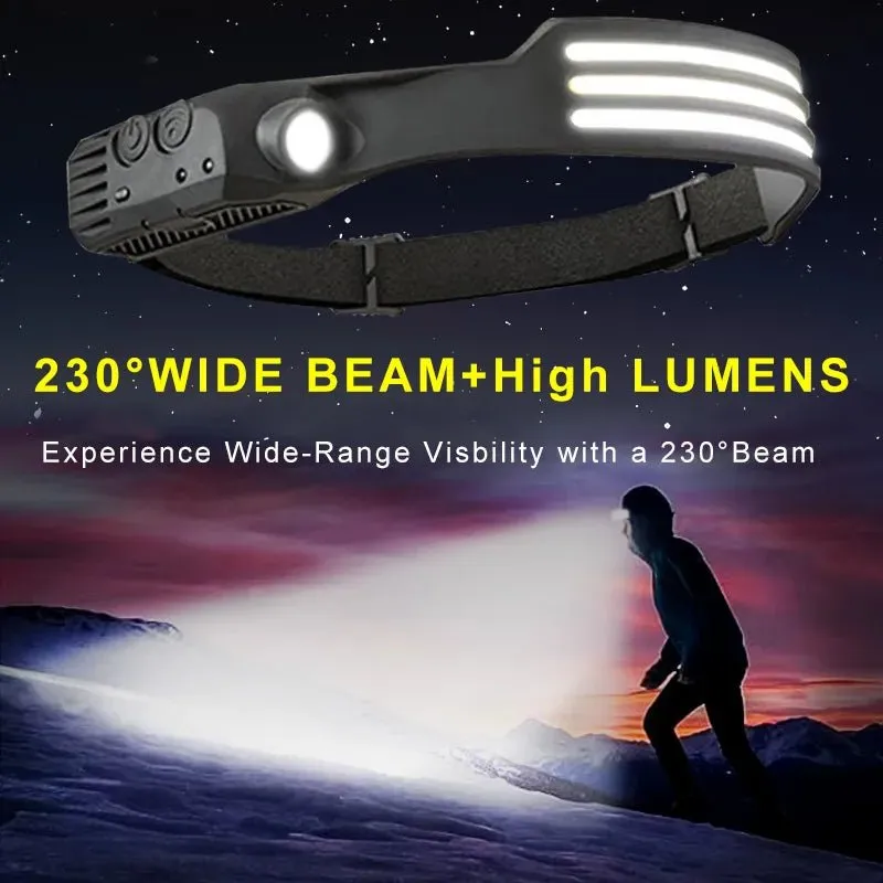 SavageBiz - Induction Headlamp with COB LED Sensor