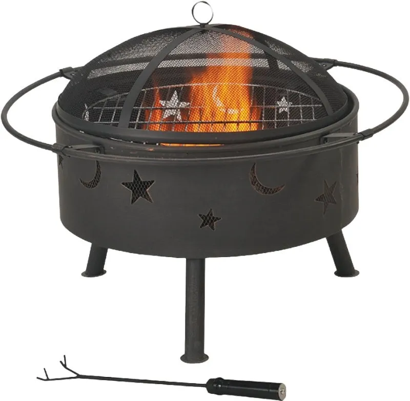 Seasonal Trends FT-112 Fire Pit, 32 in OAW, 32 in OAD, 23-1/2 in OAH, Round, Wood Ignition, 200 cu-in Heating :EA: QUANTITY: 1