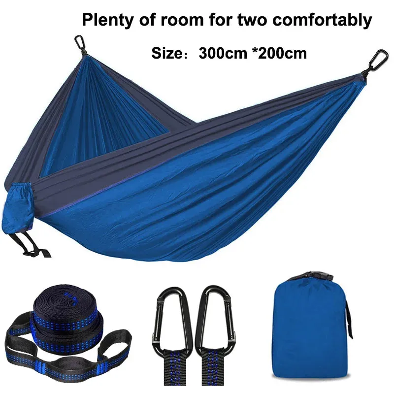Ultra-Large Double Hammock Camping Survival Garden Hunting Leisure Hamac Travel Double Person with tree friendly straps