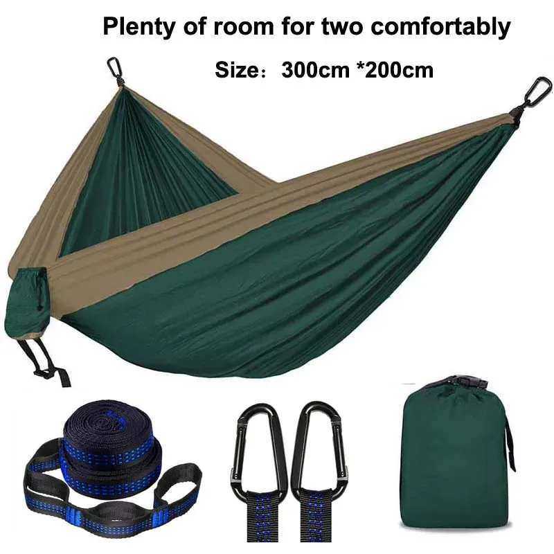 Ultra-Large Double Hammock Camping Survival Garden Hunting Leisure Hamac Travel Double Person with tree friendly straps