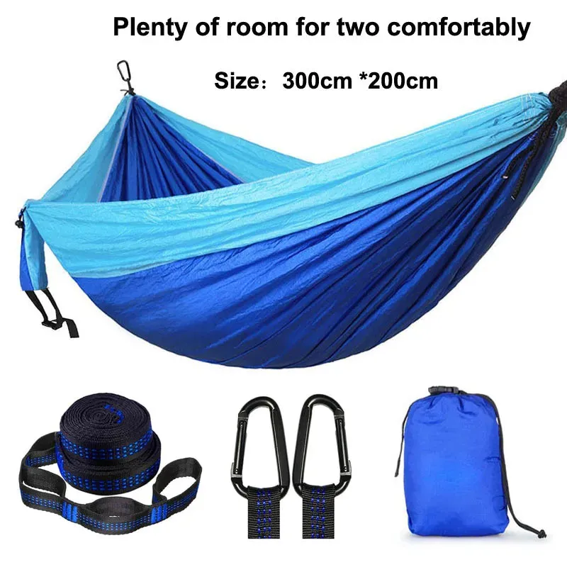 Ultra-Large Double Hammock Camping Survival Garden Hunting Leisure Hamac Travel Double Person with tree friendly straps