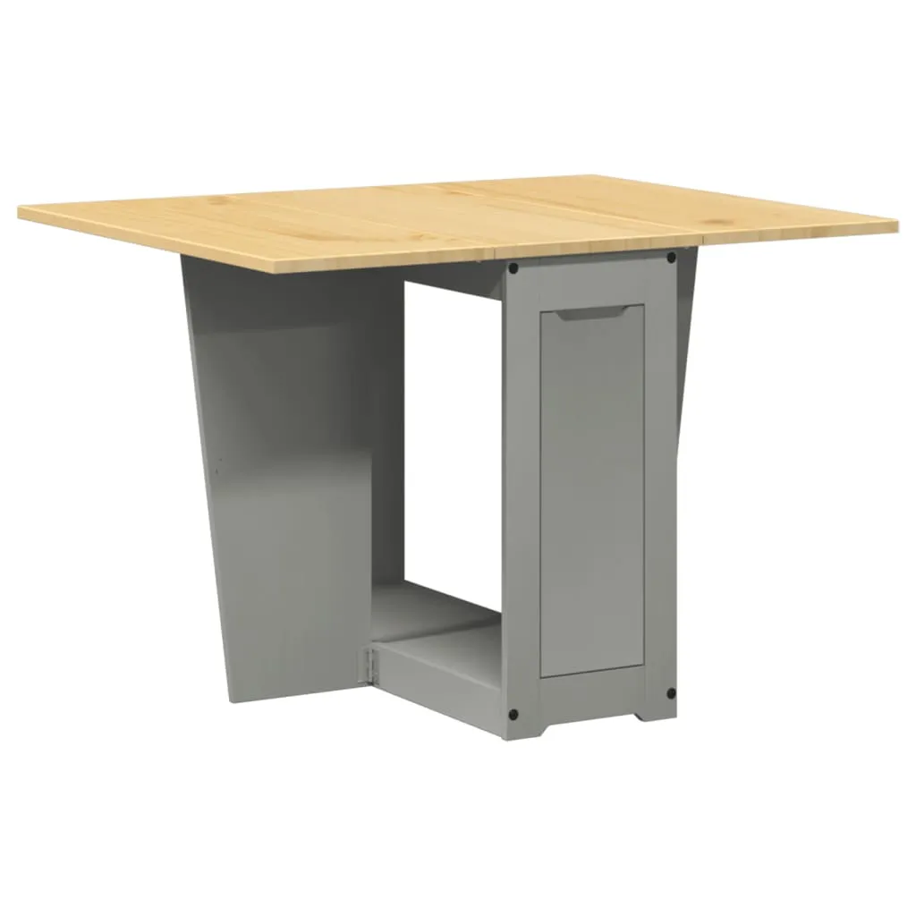 vidaXL 5 Piece Butterfly Dining Set - Foldable Grey Pinewood - Space-Saving & Versatile
