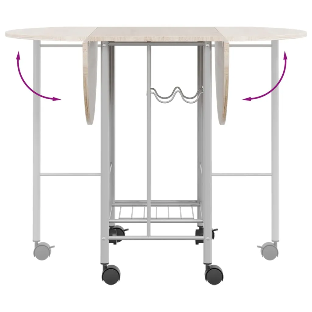 vidaXL Five Piece Folding Dining Set - Compact & Stylish MDF Dining Furniture | VidaXL