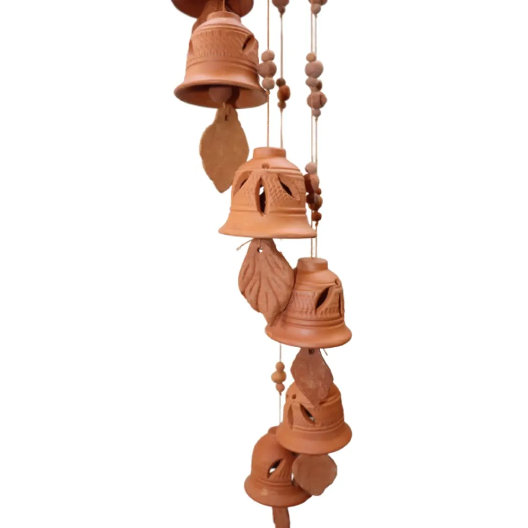 Wind Chimes Hanging Bell for Home Decor | Home Decorative Hanging Bell for Outdoor Garden Terracotta Wind Chime | Hanging Bell | Wind Chimes
