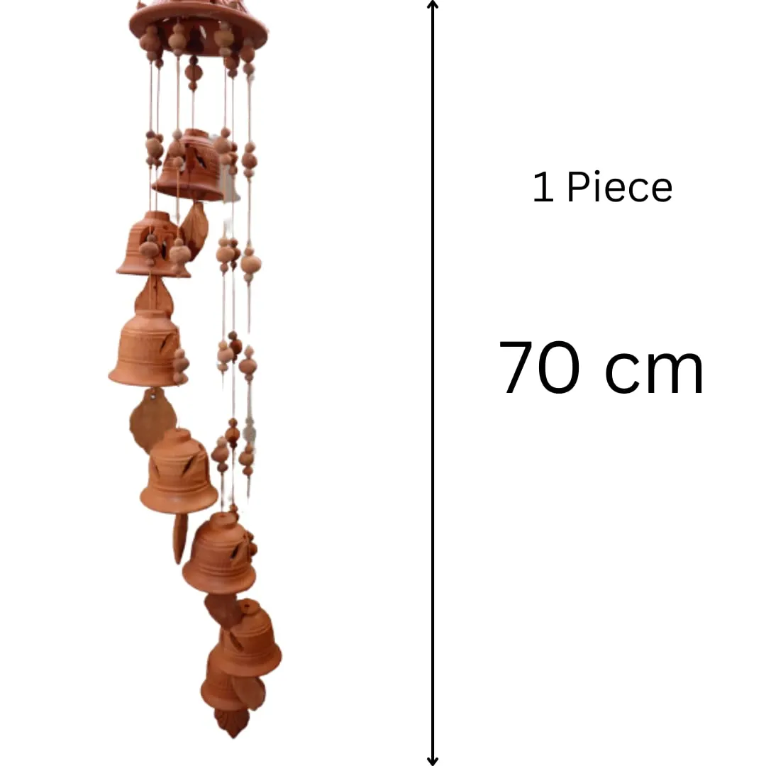 Wind Chimes Hanging Bell for Home Decor | Home Decorative Hanging Bell for Outdoor Garden Terracotta Wind Chime | Hanging Bell | Wind Chimes