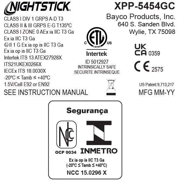 XPP-5454GC: [Zone 0] IS Dual-Light Headlamp w/kit